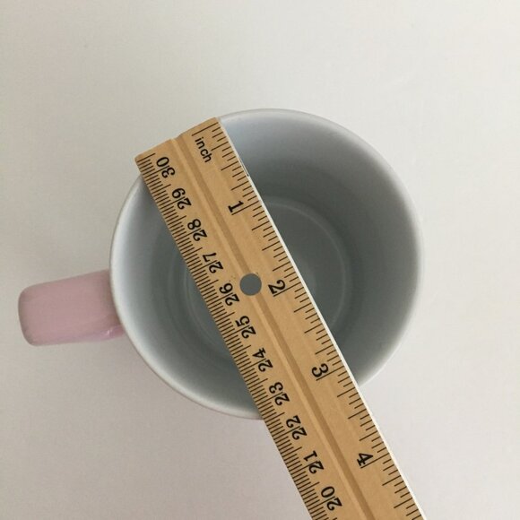 STARBUCKS Valentine's Pink White Paint Splatter Ceramic 12 oz Mug 2017 - Picture 8 of 8